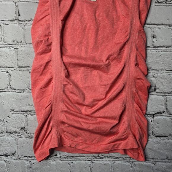 Calia Seamless Tank Ruched Detail Calypso Coral Tunic Top New Size Medium - Picture 4 of 10